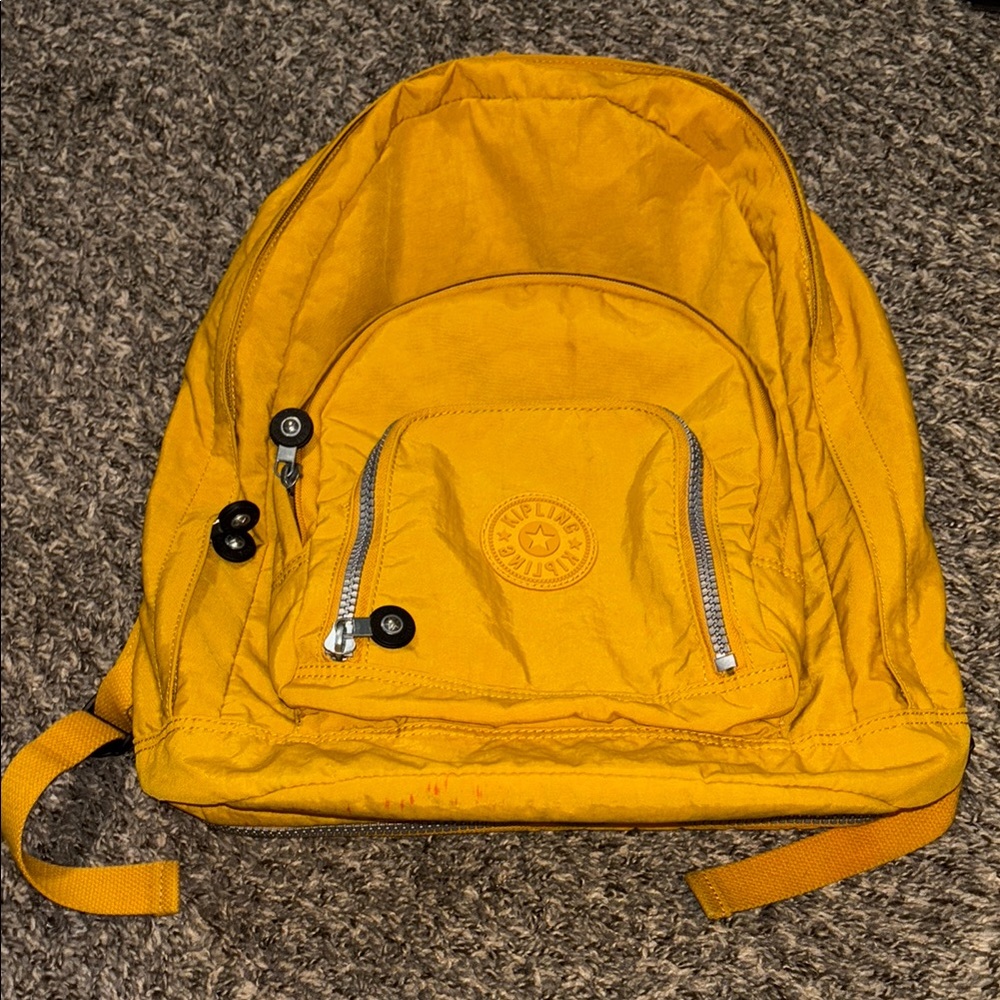 Kipling Orange Backpack with Logo Detail